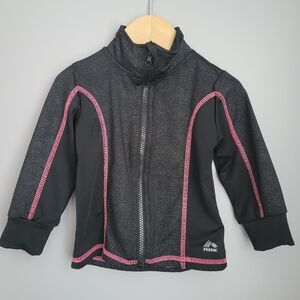 Kids Track Jacket - Black and Pink